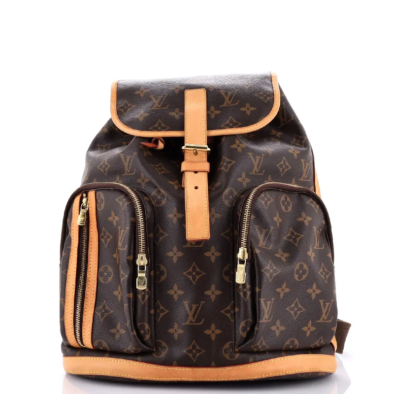 Designer handle bags with luxury logo detailing -Bosphore Backpack Monogram Canvas