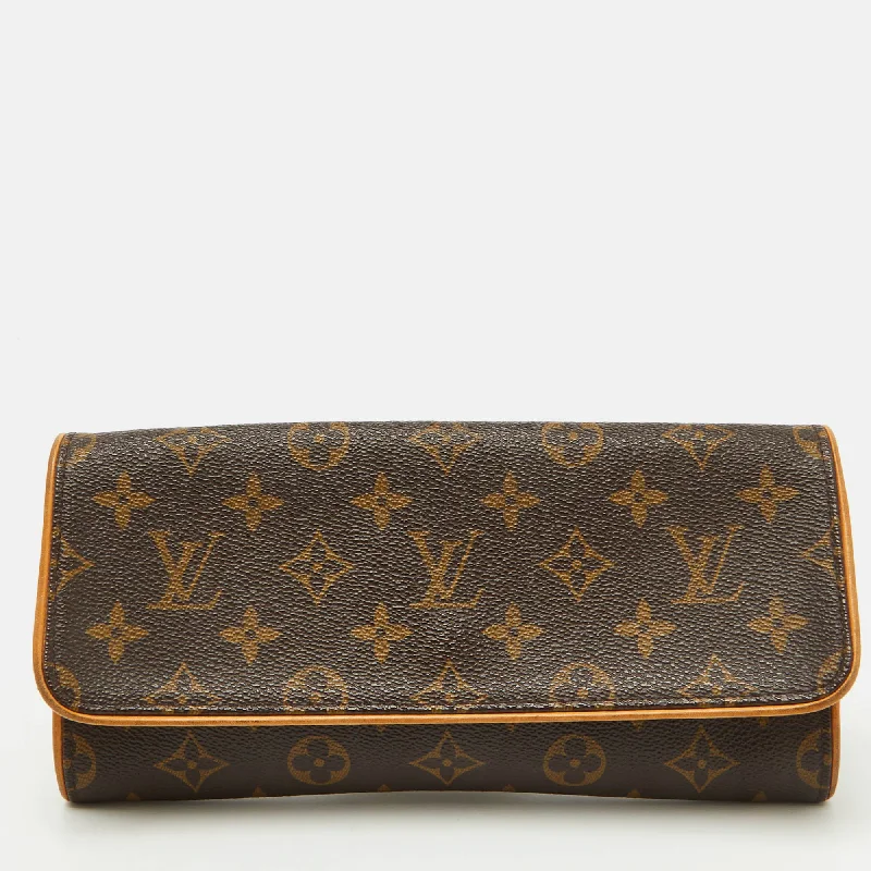 Foldable handle bags for easy storage convenience -Louis Vuitton Monogram Canvas Twin Pochette Gm Bag