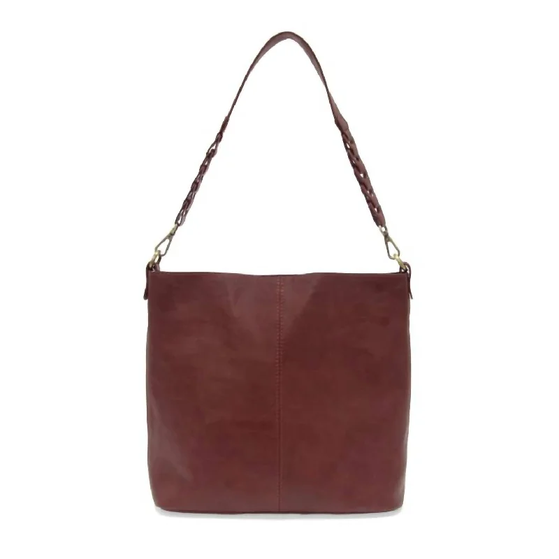 Handle bags with padded interiors for laptops -Women's Tessa Convertible Hobo Bag In Burgundy