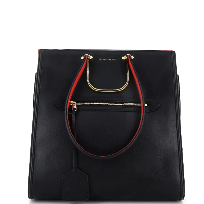 Handle bags with colorful handles for flair -The Tall Story Tote Leather