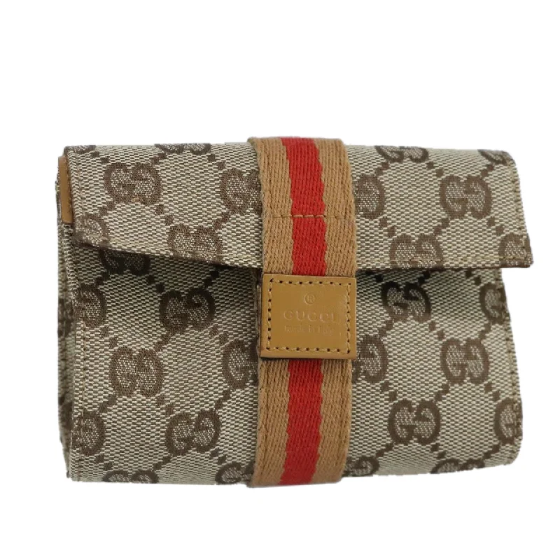 Canvas handle bags perfect for casual outings -Gucci Sherry  Canvas Clutch Bag (Pre-Owned)