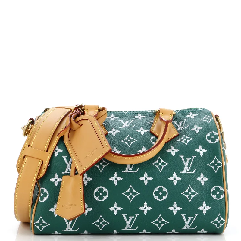 Handle bags with sleek hardware for sophistication -Speedy P9 Bandouliere Bag Monogram Leather 25