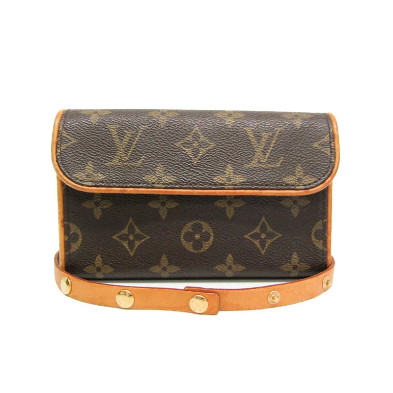 Designer handle bags with luxury logo detailing -Louis Vuitton Florentine  Canvas Clutch Bag (Pre-Owned)