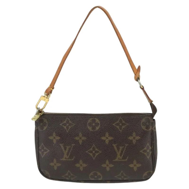 Handle bags with bright florals for cheer -Louis Vuitton Mini Pochette Accessoires  Canvas Clutch Bag (Pre-Owned)