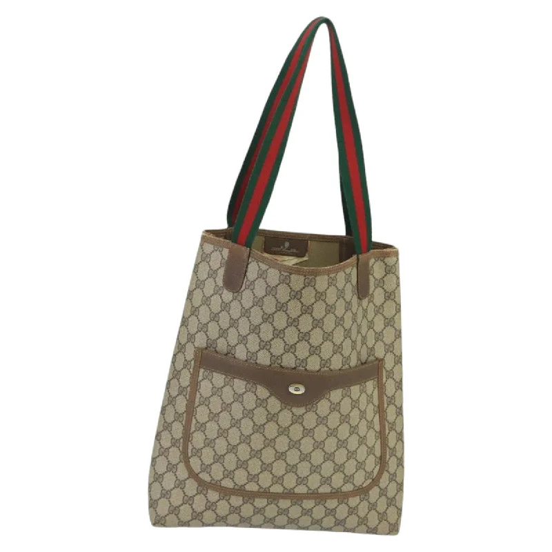 Handle bags with sleek zippers for closure -Gucci Ophidia  Canvas Tote Bag (Pre-Owned)