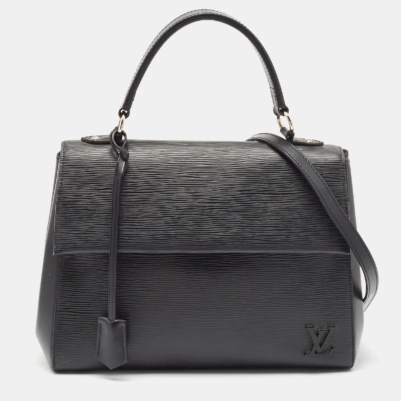 Handle bags with eco-friendly bamboo handles -Louis Vuitton Black Epi Leather Cluny Mm Bag