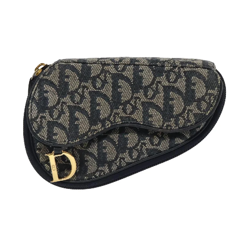 Cotton handle bags for lightweight casual wear -Dior Saddle  Canvas Clutch Bag (Pre-Owned)