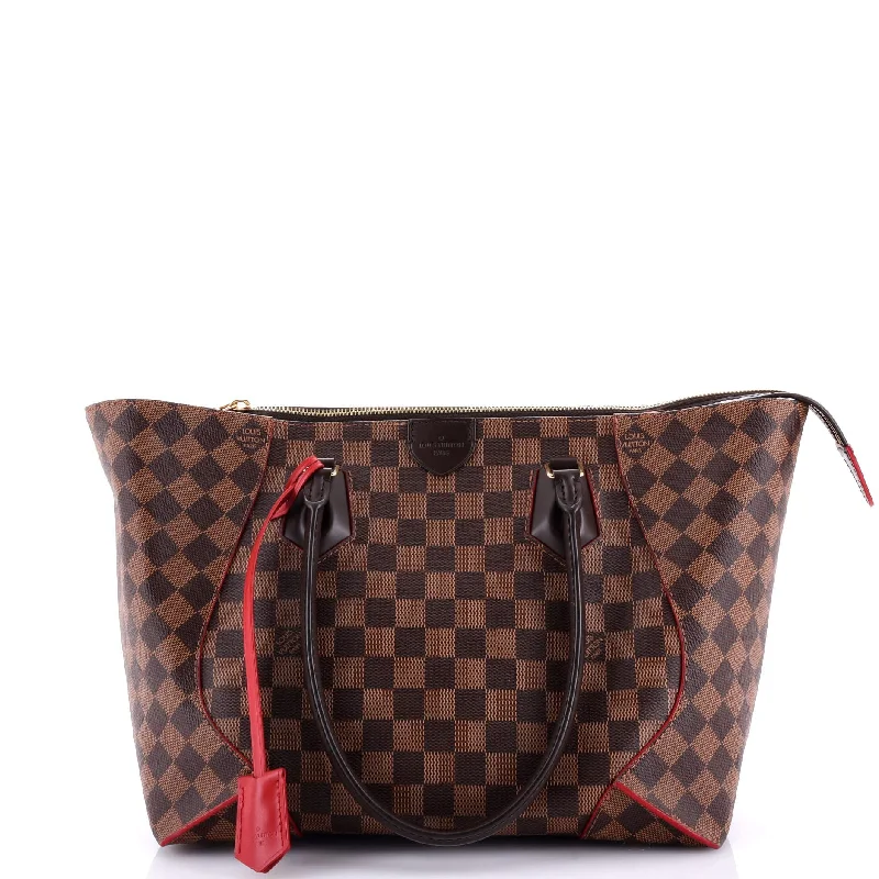 Designer handle bags with luxury logo detailing -Caissa Tote Damier MM