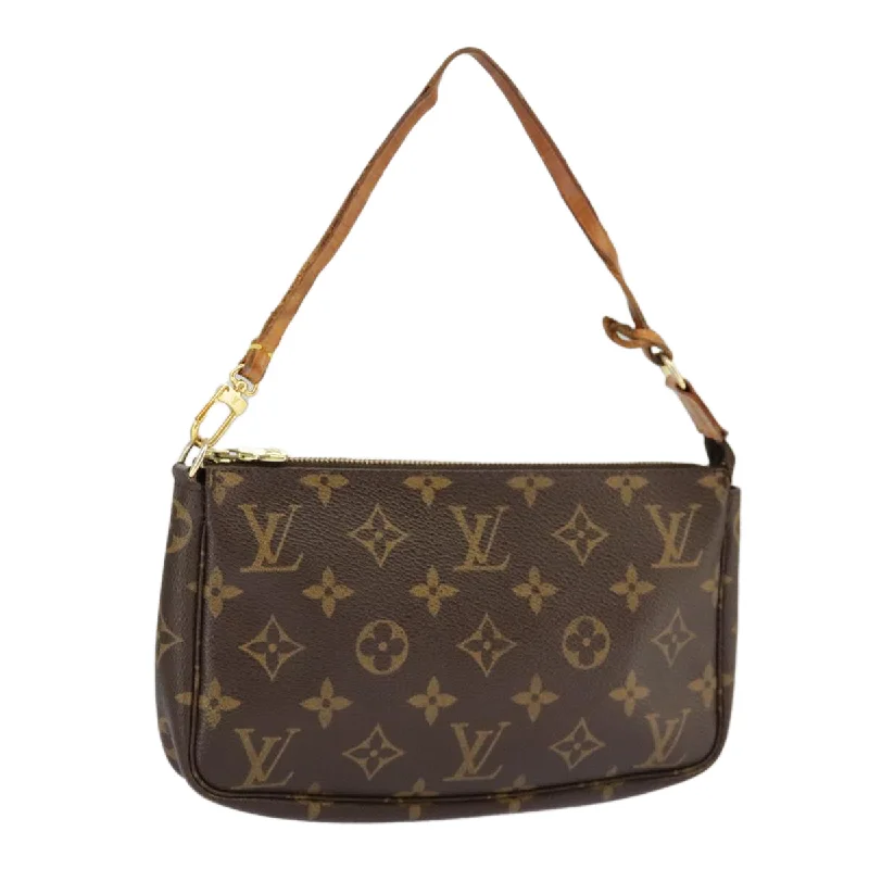 Handle bags with floral embroidery for detail -Louis Vuitton Pochette Accessoire  Canvas Clutch Bag (Pre-Owned)