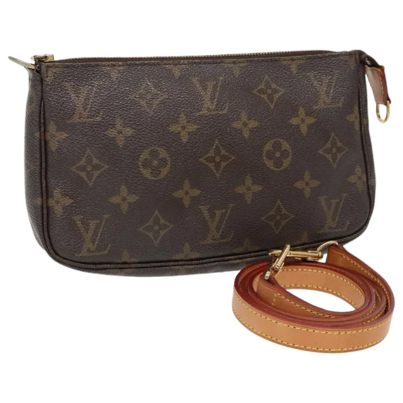 Handle bags with animal prints for flair -Louis Vuitton Pochette Accessoire  Canvas Clutch Bag (Pre-Owned)