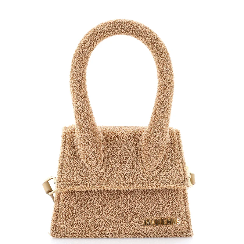 Cotton handle bags for lightweight casual wear -Le Chiquito Moyen Bag Shearling