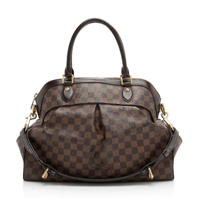 Handle bags with reinforced stitching for durability -Louis Vuitton Damier Ebene Trevi GM Satchel