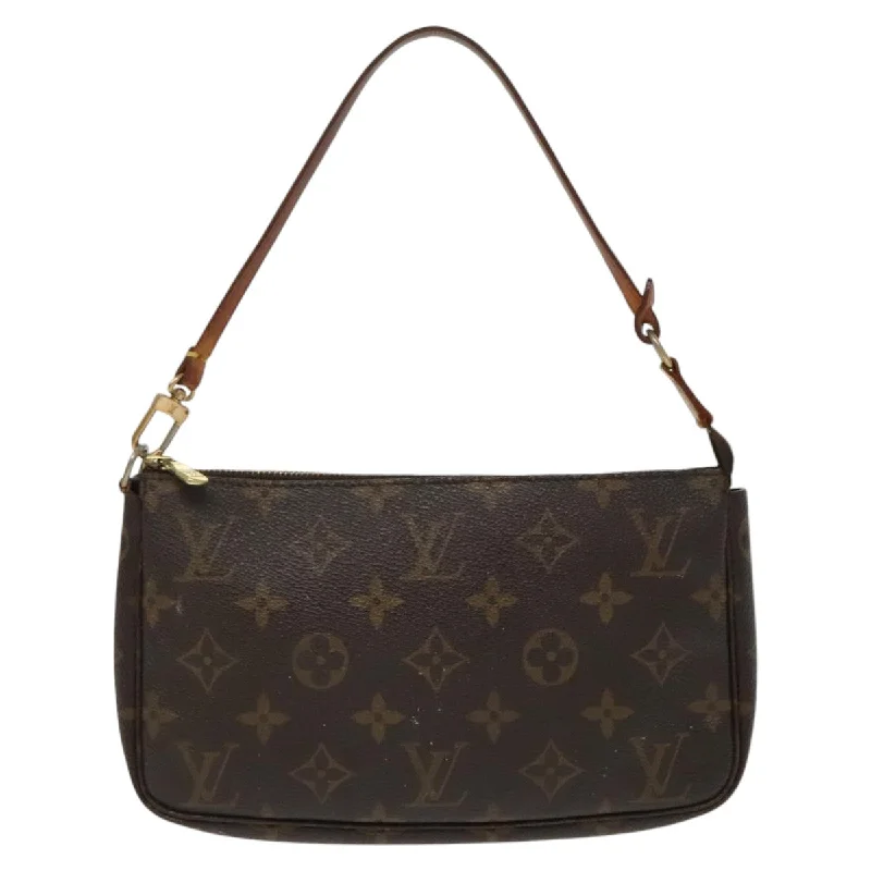 Handle bags with sleek hardware for sophistication -Louis Vuitton Pochette Accessoire  Canvas Clutch Bag (Pre-Owned)