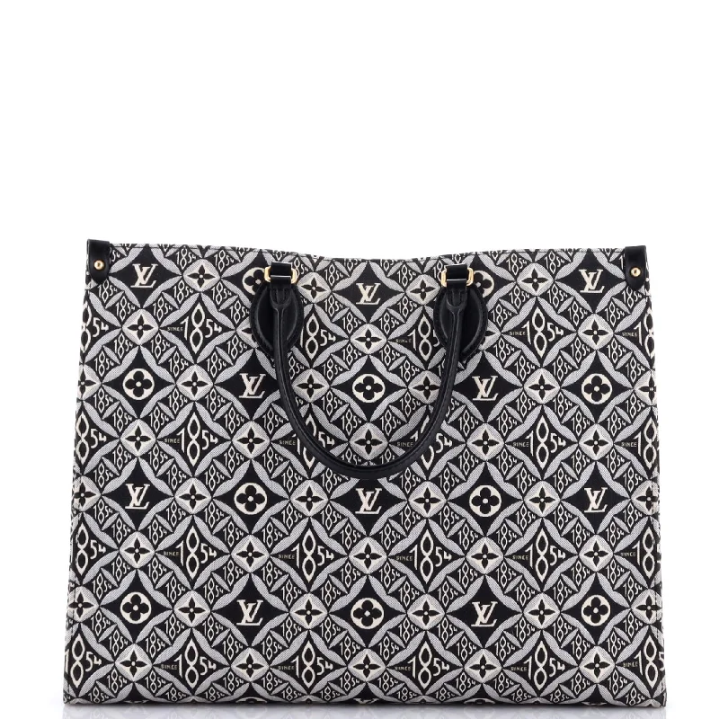 Handle bags with metallic finishes for shine -OnTheGo Tote Limited Edition Since 1854 Monogram Jacquard GM