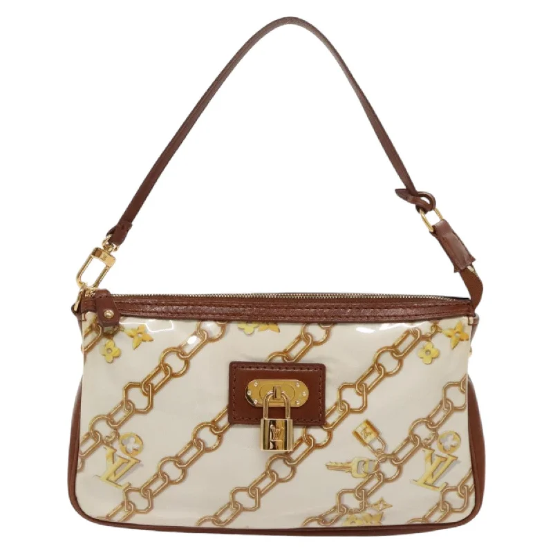 Handle bags with monogram designs for personalization -Louis Vuitton Pochette Accessoire  Vinyl Clutch Bag (Pre-Owned)