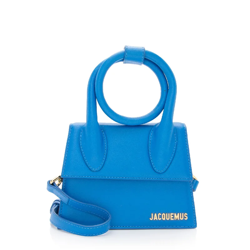 Handle bags with soft fabric for comfort -Jacquemus Leather Le Chiquito Noeud Bag