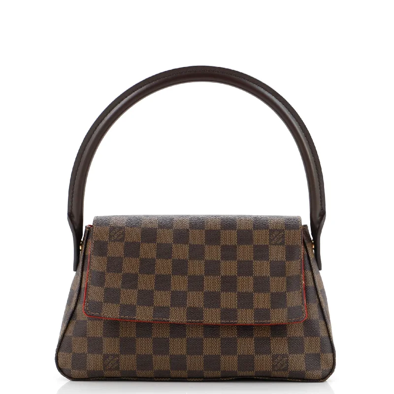 Handle bags with contrast stitching for detail -Looping Handbag Damier Mini