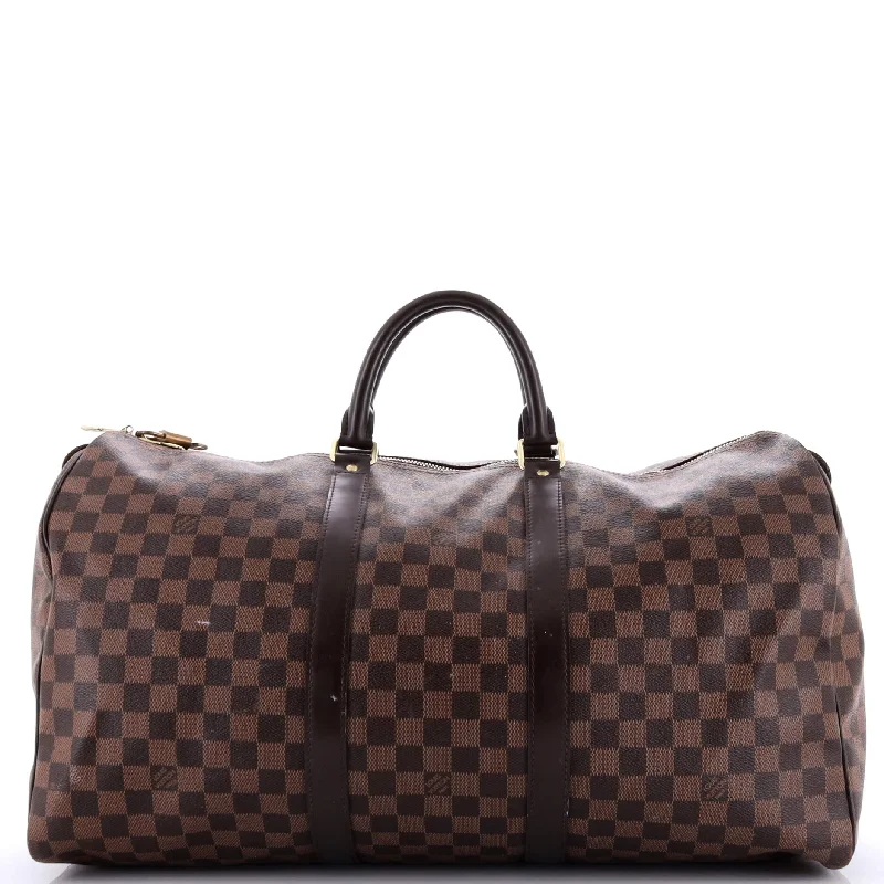 Handle bags with elegant gold-tone hardware -Keepall Bag Damier 50