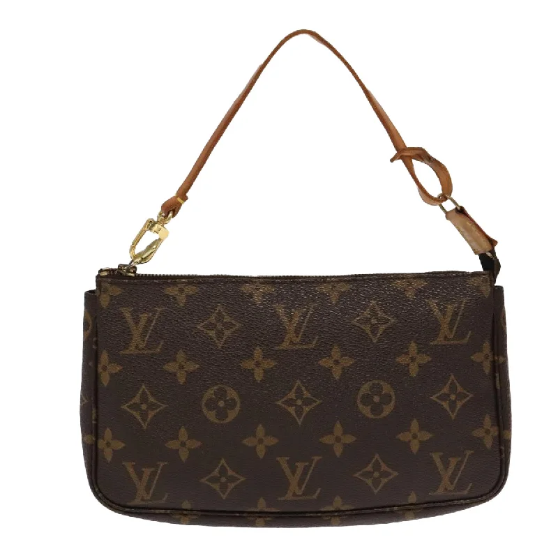 Handle bags with double handles for strength -Louis Vuitton Pochette Accessoire  Canvas Clutch Bag (Pre-Owned)