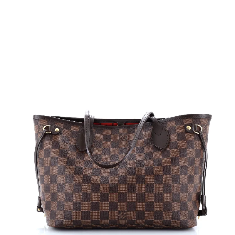 Handle bags with perforated details for style -Neverfull Tote Damier PM