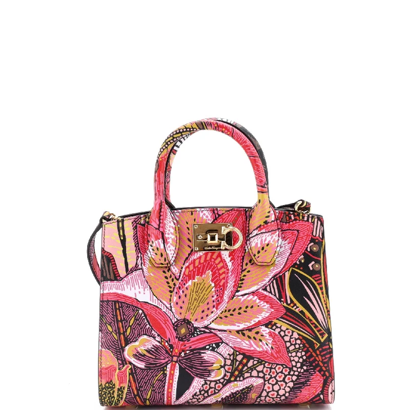 Vegan leather handle bags for eco-friendly chic -Studio Satchel Printed Leather Mini