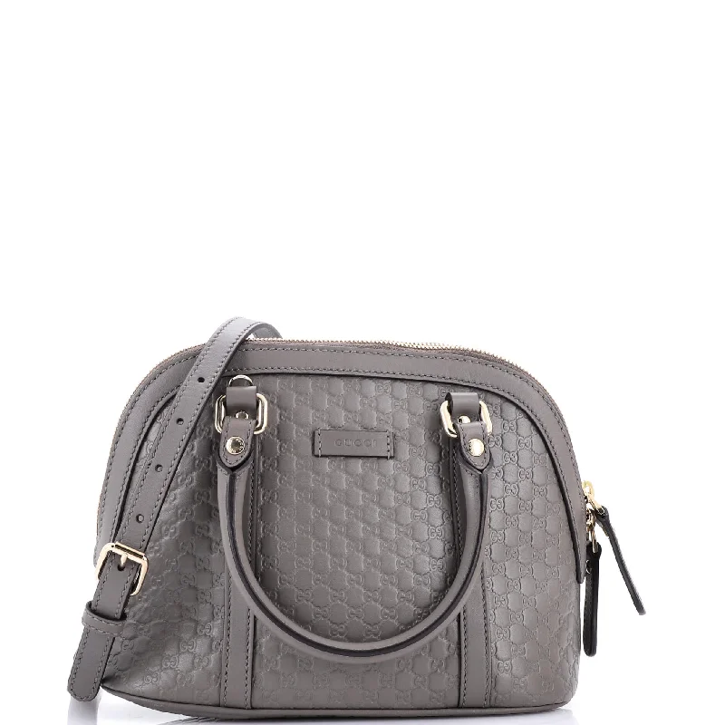 Handle bags with lightweight fabric for ease -Convertible Dome Satchel Microguccissima Leather Mini