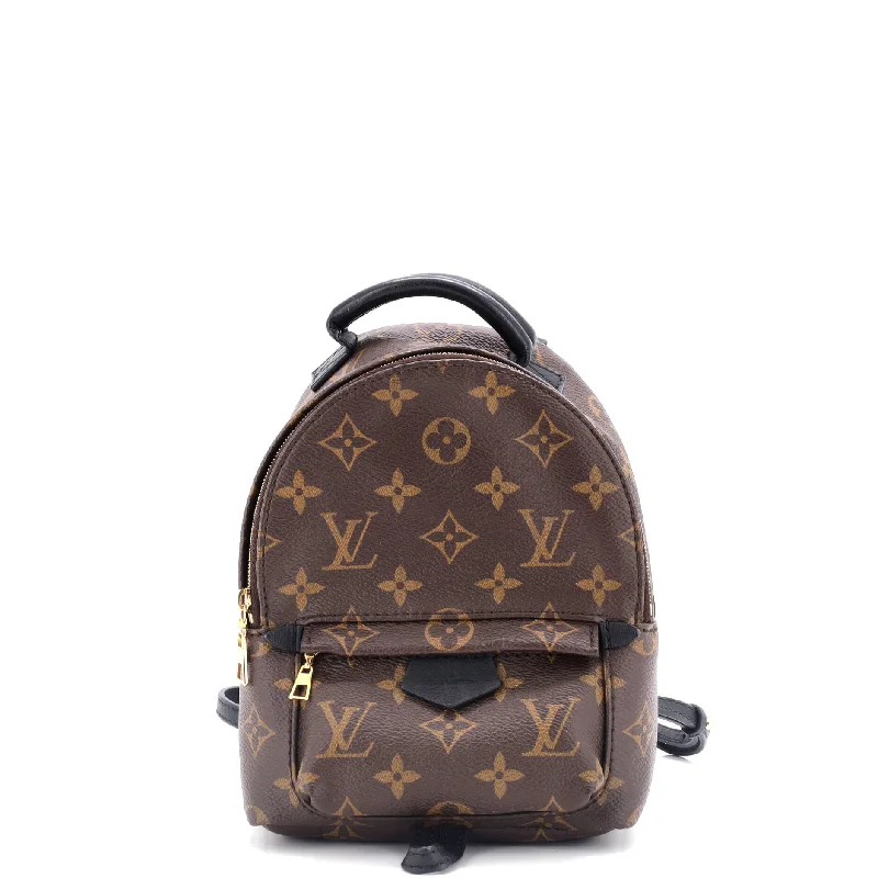 Handle bags with bold checks for trend -Palm Springs Backpack Monogram Canvas Mini