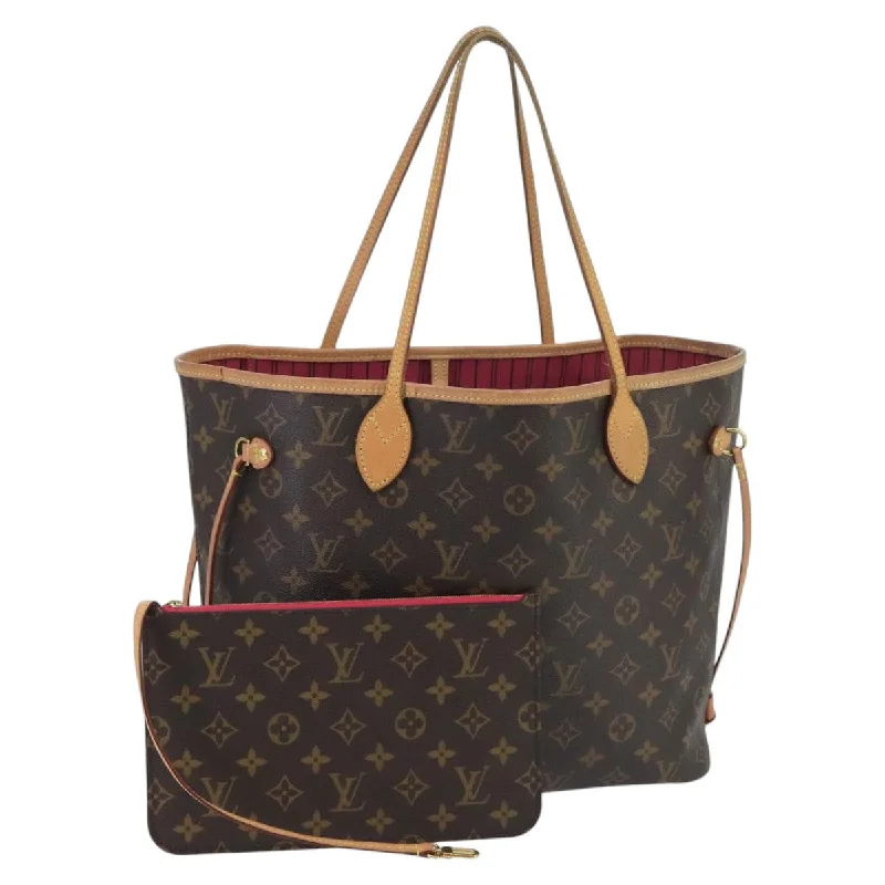 Handle bags with bold text for statements -Louis Vuitton Neverfull Mm  Canvas Tote Bag (Pre-Owned)