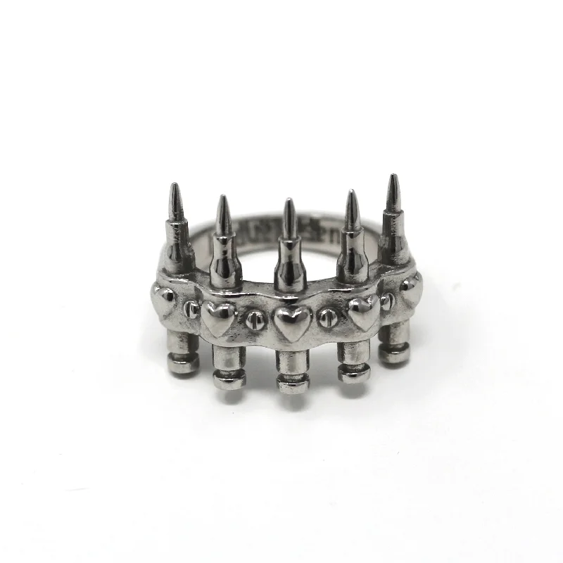 Rings with oxidized silver for antique appeal -Ammunition Ring