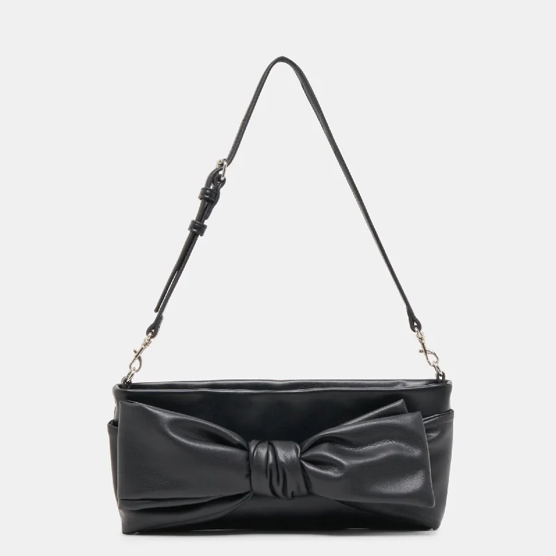 Cotton handle bags for lightweight casual wear -Briar Clutch Black Stella