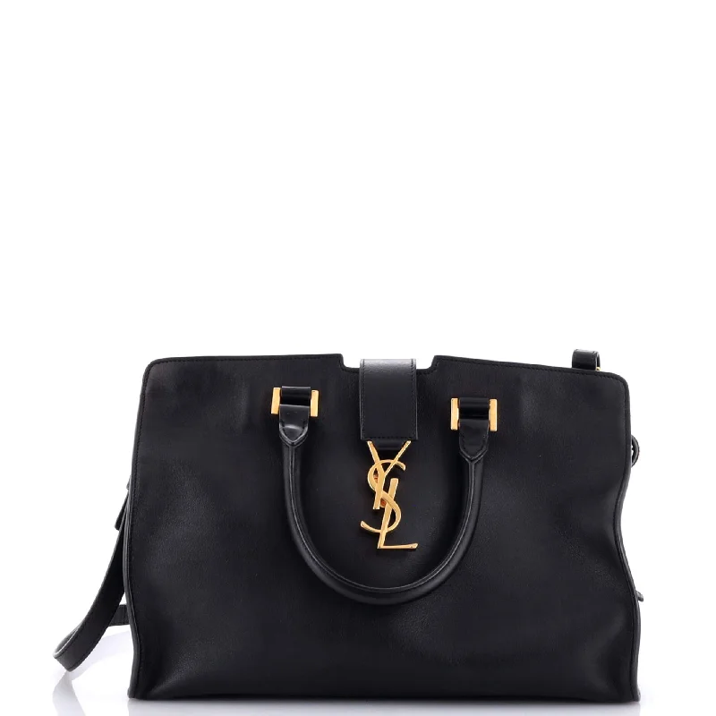 Handle bags with sleek black for elegance -Monogram Cabas Leather Small