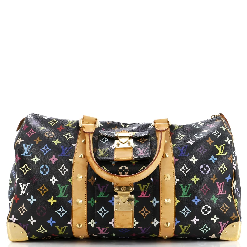 Handle bags with sleek leather for work -Keepall Bag Monogram Multicolor 45