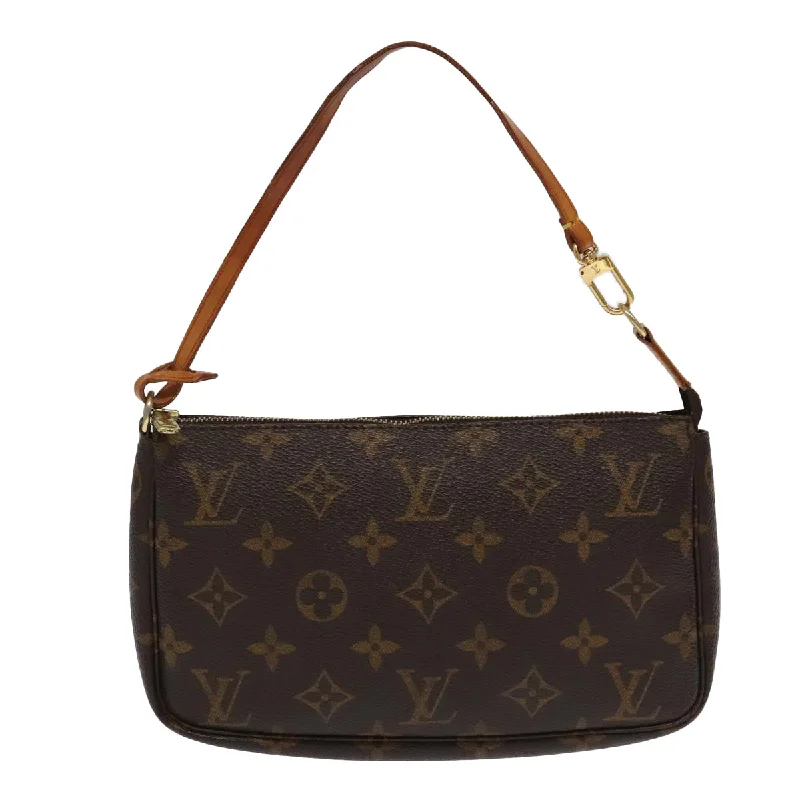 Handle bags with structured shapes for class -Louis Vuitton Pochette Accessoire  Canvas Clutch Bag (Pre-Owned)