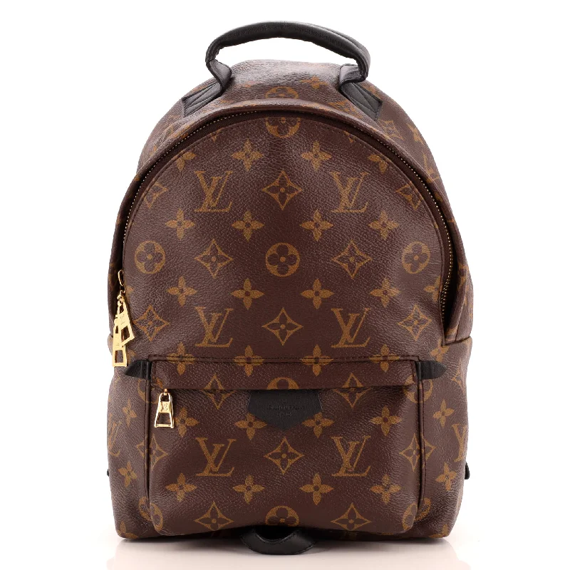 Handle bags with sturdy leather grip accents -Palm Springs Backpack Monogram Canvas PM