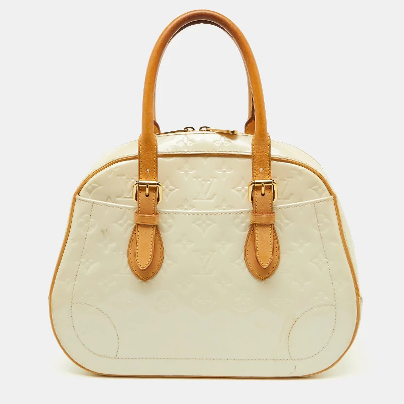 Handle bags with floral prints for spring -Louis Vuitton Perle Monogram Vernis Summit Drive Bag