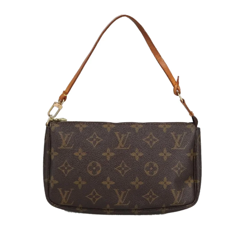 Handle bags with sturdy bases for stability -Louis Vuitton Pochette Accessoire  Canvas Clutch Bag (Pre-Owned)