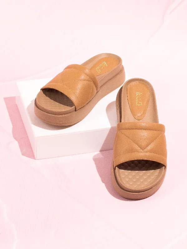 Comfortable sandals for men with slip-on style and supportive footbed for all-day wear-Women Beige Textured Open Toe Comfort Heels