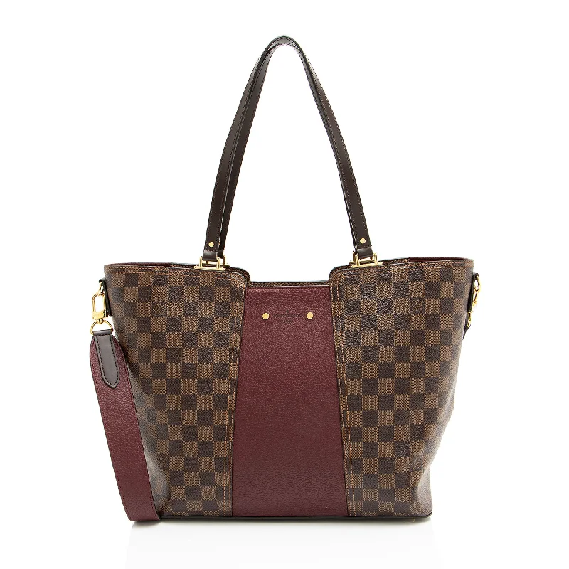 Handle bags with vibrant colors for boldness -Louis Vuitton Damier Ebene Jersey Tote