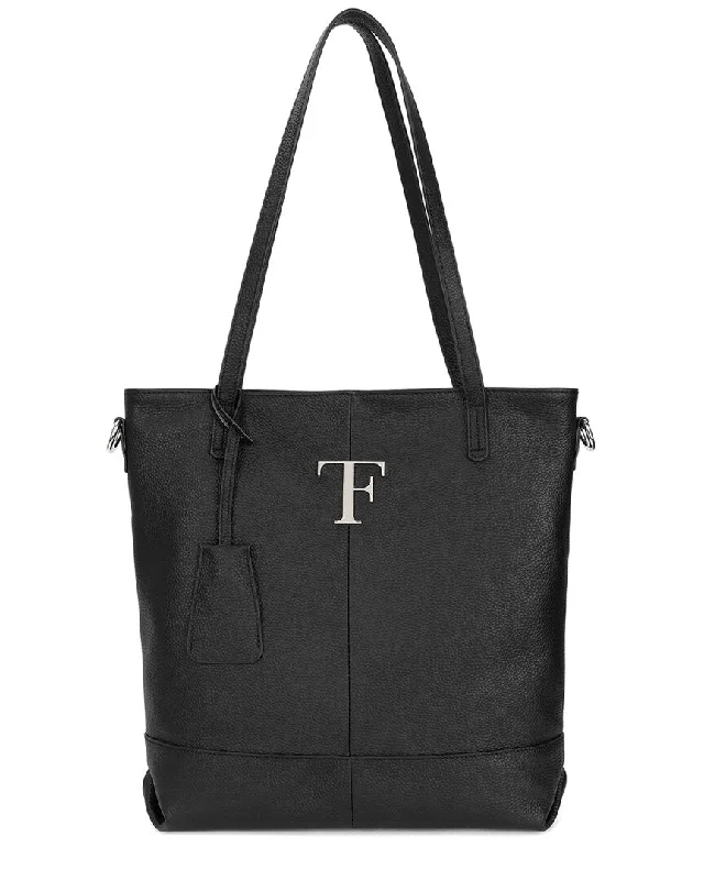 Handle bags with soft velvet for luxury -Tiffany & Fred Paris Grained Leather Tote