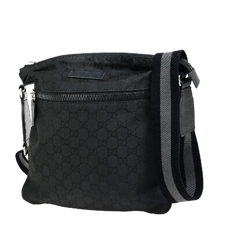 Handle bags with geometric patterns for modernity -Gucci Guccissima  Canvas Shoulder Bag (Pre-Owned)