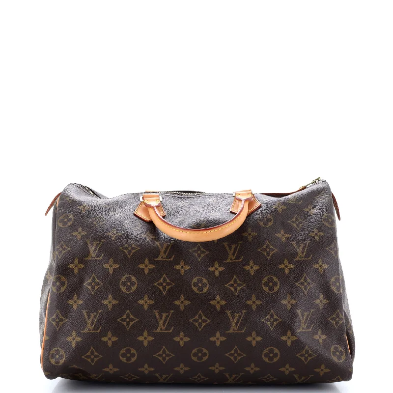 Handle bags with lightweight fabric for ease -Speedy Handbag Monogram Canvas 35