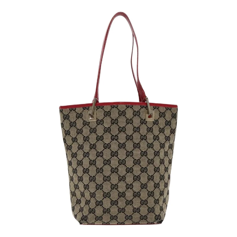 Handle bags with suede accents for texture -Gucci  Canvas Tote Bag (Pre-Owned)