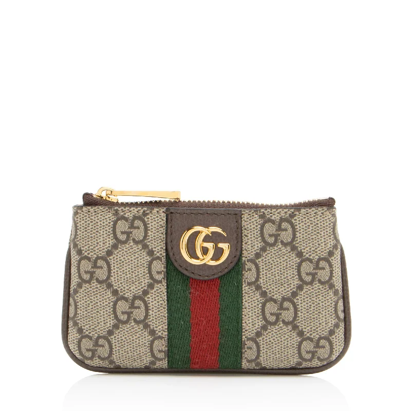 Handle bags with tropical prints for summer -Gucci GG Supreme Ophidia Key Pouch