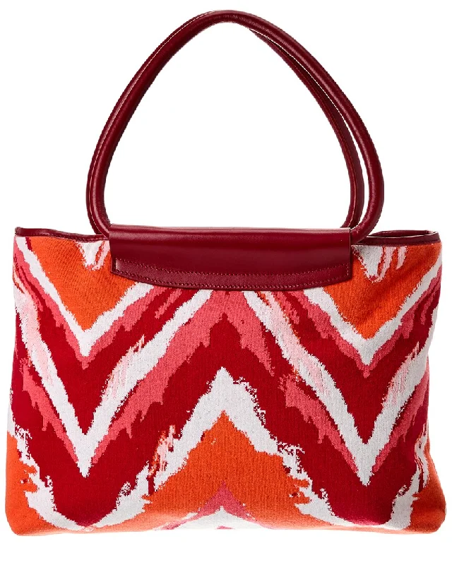 Handle bags with tropical prints for summer -Missoni Leather-Trim Tote