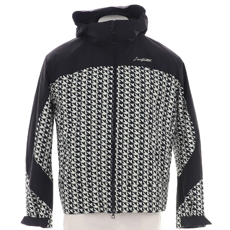 Handle bags with reinforced stitching for durability -Men's LV Doves Houndstooth Padded Hooded Blouson Polyamide Blend