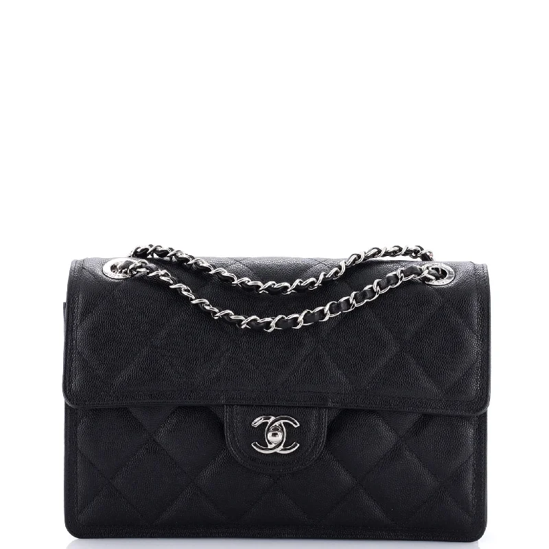 Handle bags with neutral leather for elegance -Sweet Classic Flap Bag Quilted Caviar Medium