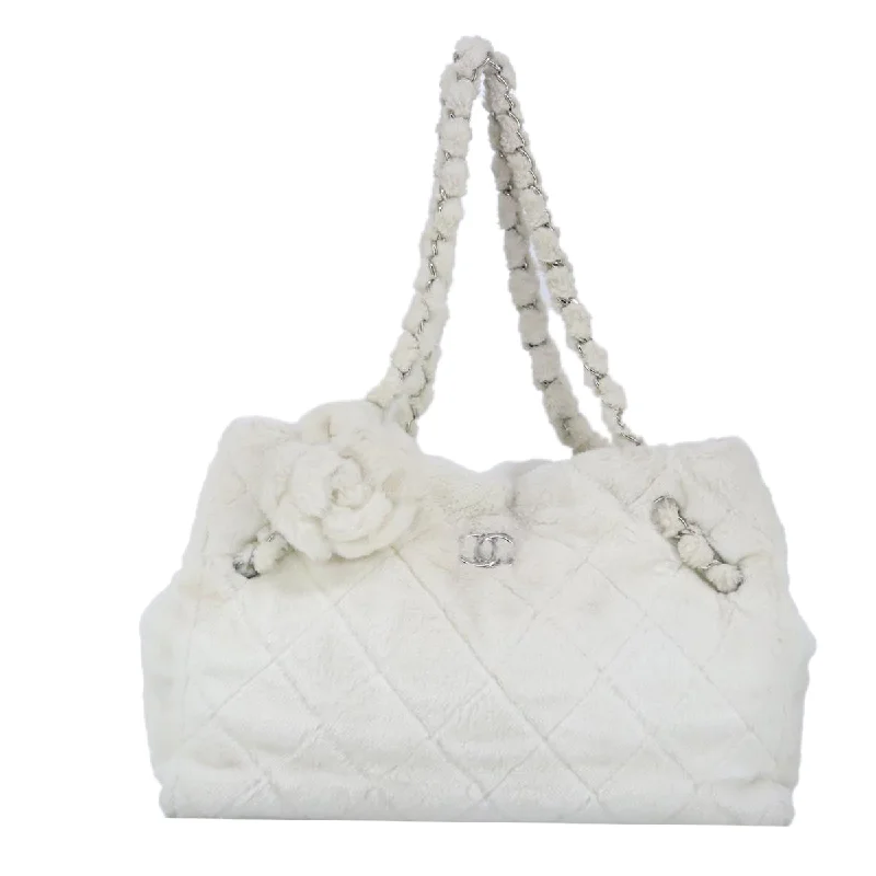 Handle bags with vegan suede for softness -Chanel Camellia  Leather Tote Bag (Pre-Owned)