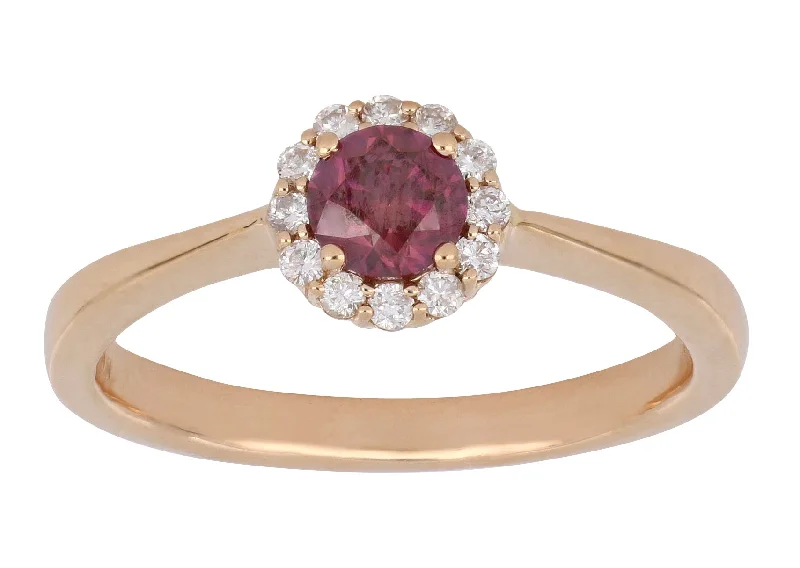 Rings with tourmaline gems for bold hues -Purple Diamond Ladies Ring (Purple Diamond 0.46 cts. White Diamond 0.14 cts.)