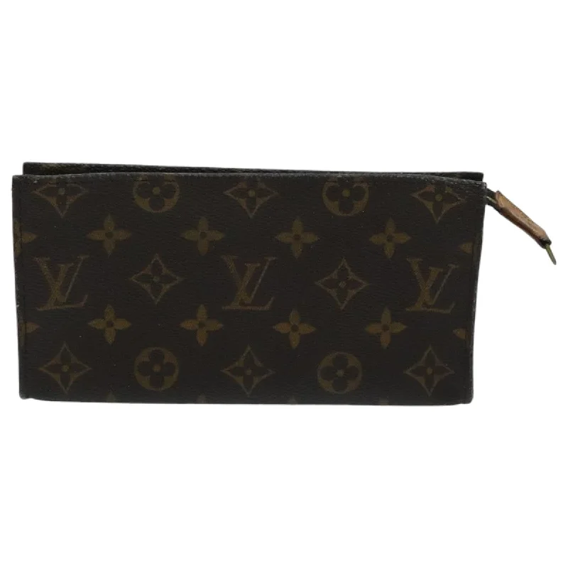 Designer handle bags with luxury logo detailing -Louis Vuitton Trousse De Toilette  Canvas Clutch Bag (Pre-Owned)