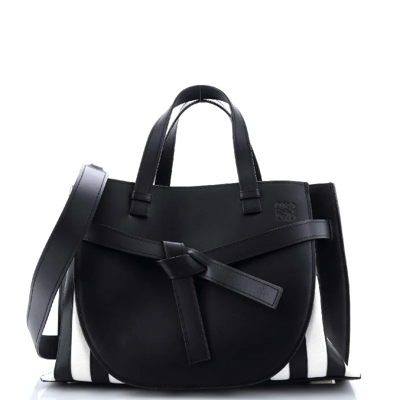 Handle bags with sleek silhouettes for fashion -Gate Tote Leather Medium